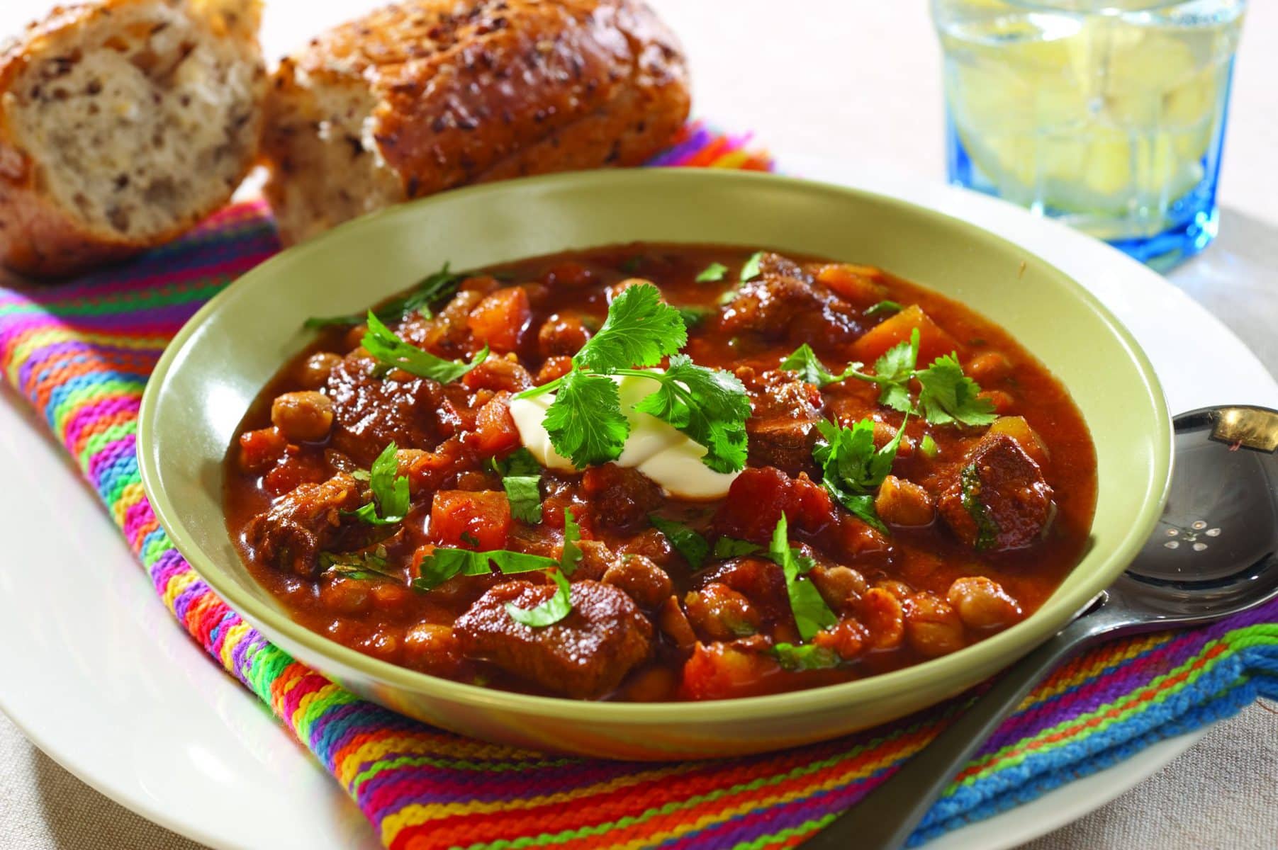 Moroccan-style lamb and chickpea soup