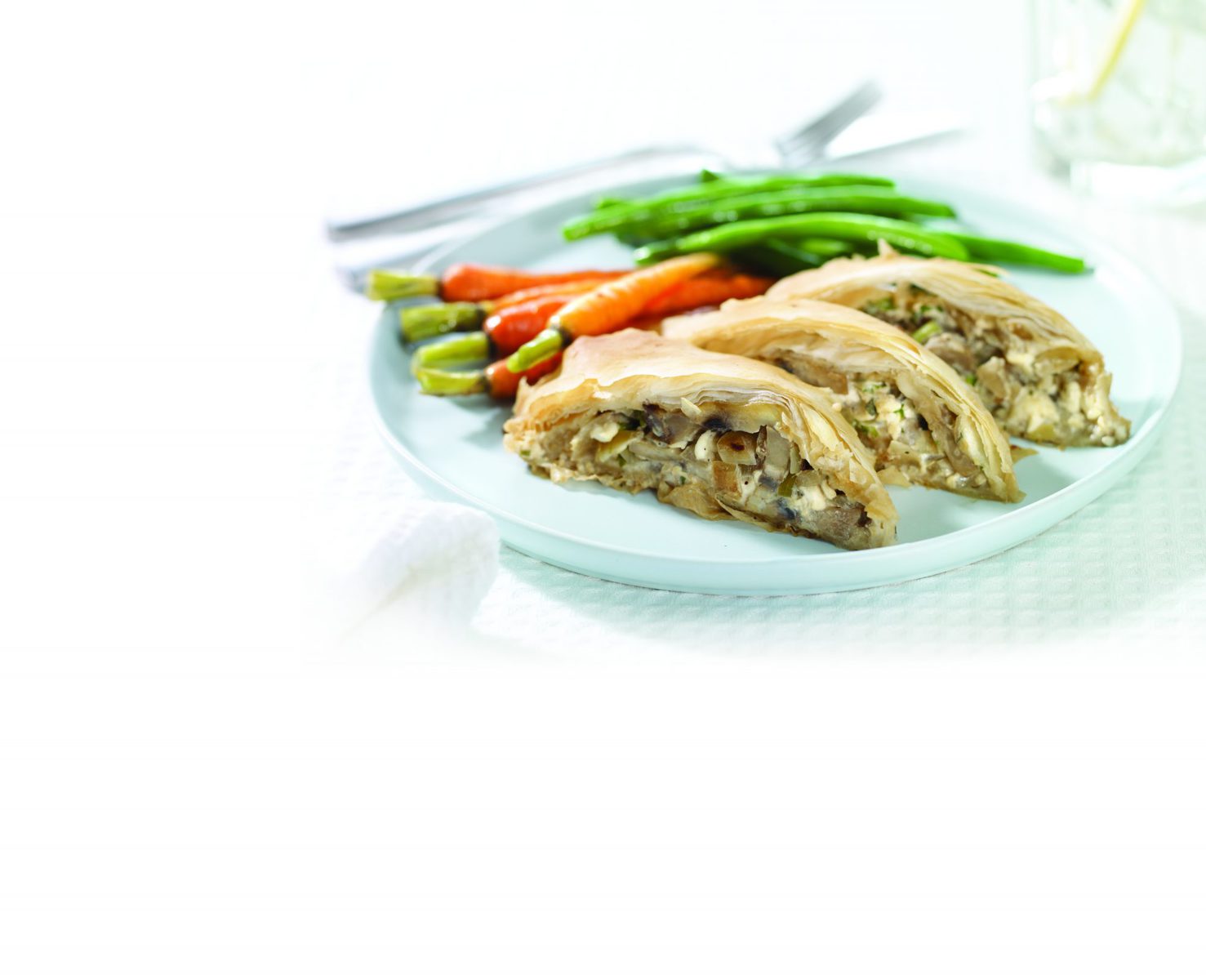Mushroom strudel