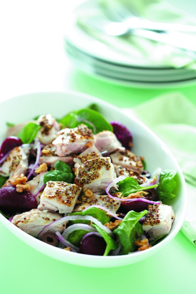 Mustard chicken and spinach salad Mustard chicken and spinach salad