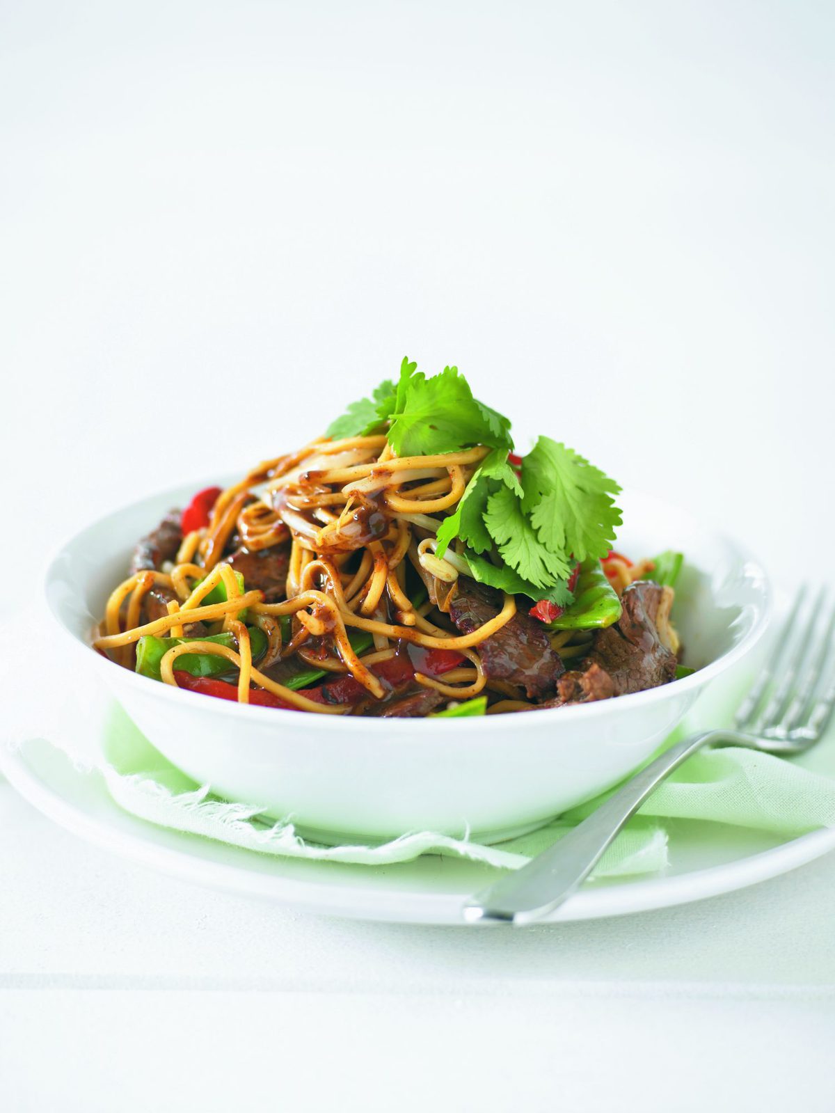 Noodles with beef and veges
