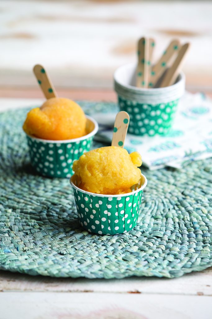 Peach sorbet Peach sorbet