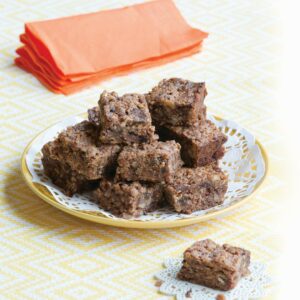 Pecan and chocolate slice