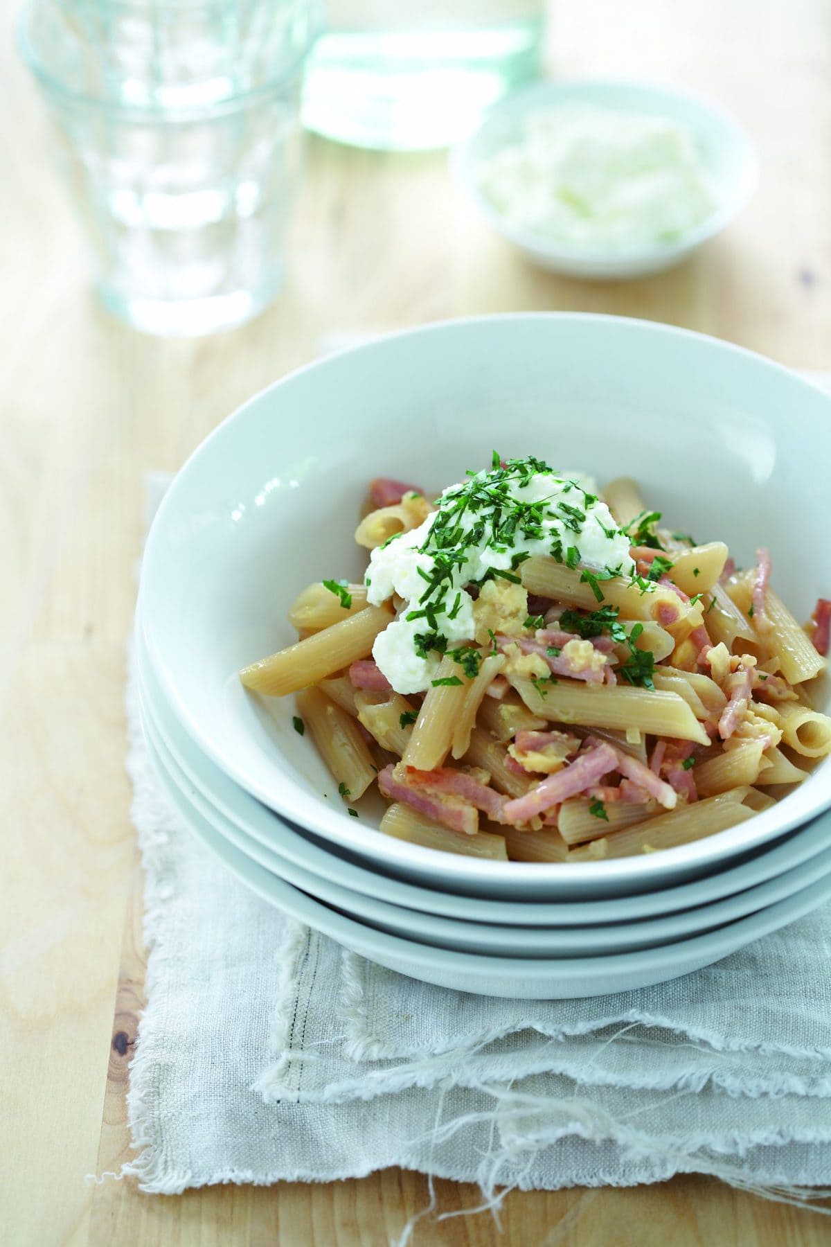 Penne carbonara
