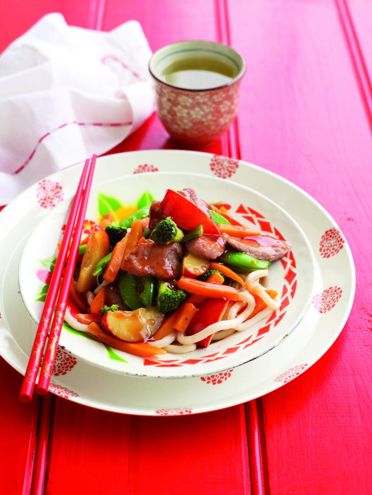 Pork and plum stir-fry