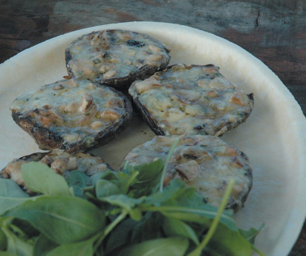Portobello mushrooms with blue cheese