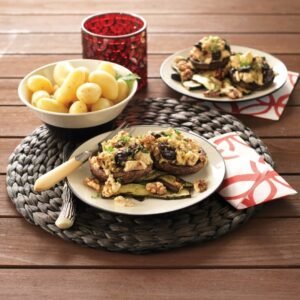 Portobellos with tofu scramble