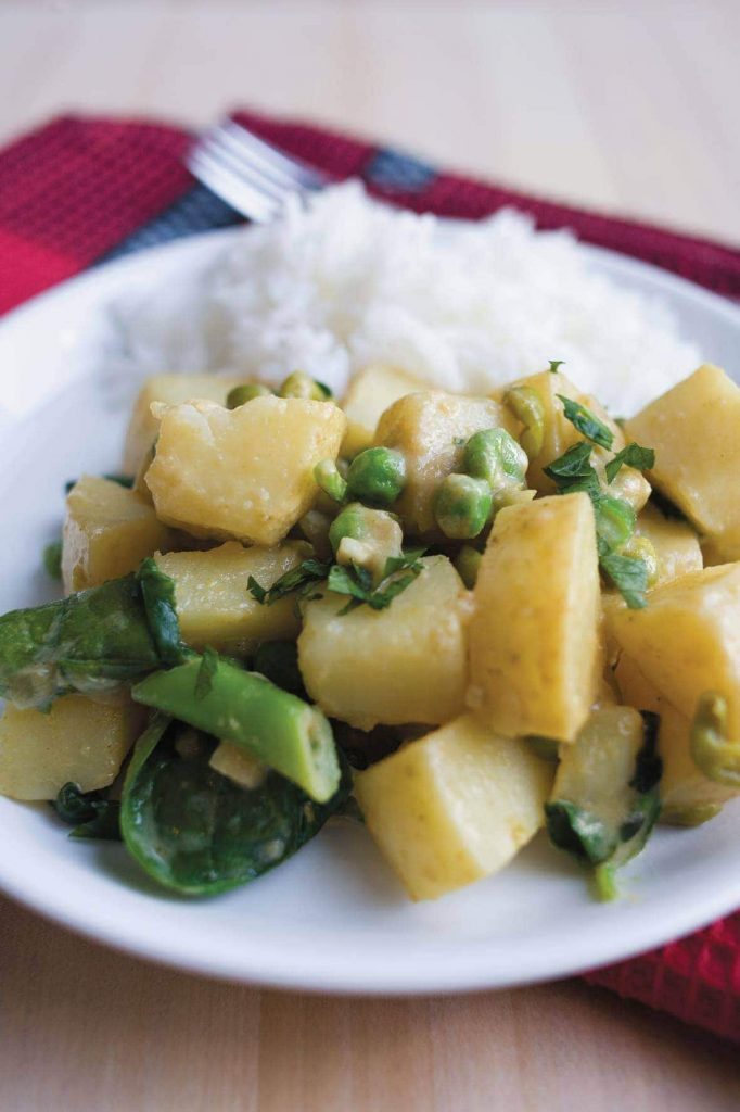 Potato and pea curry