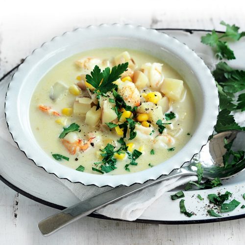 Prawn and corn chowder