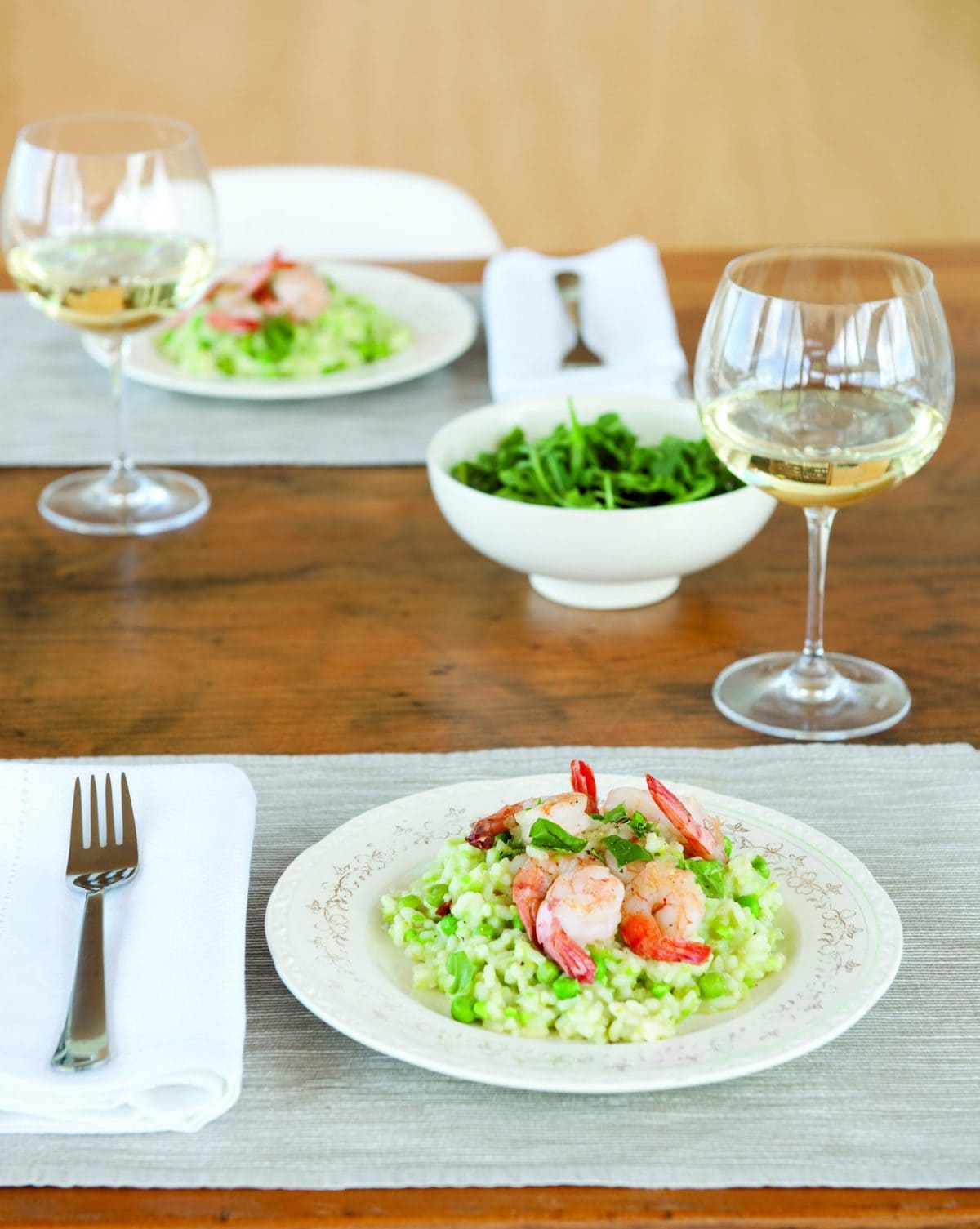 Prawn and pea risotto