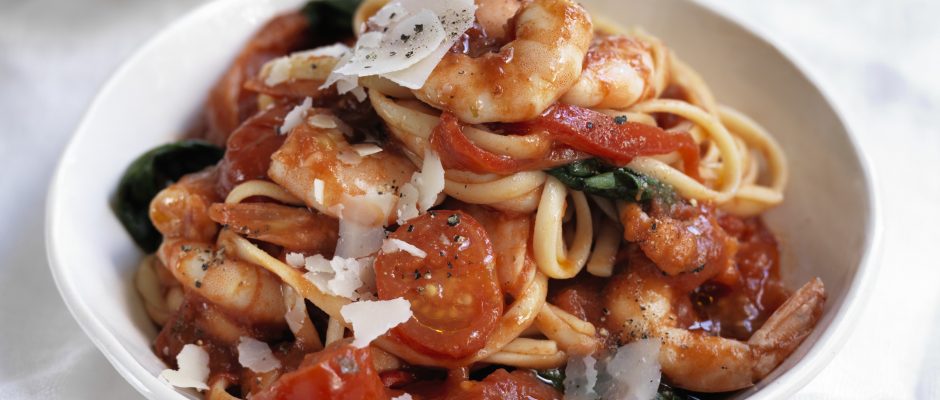 Prawns arrabbiata