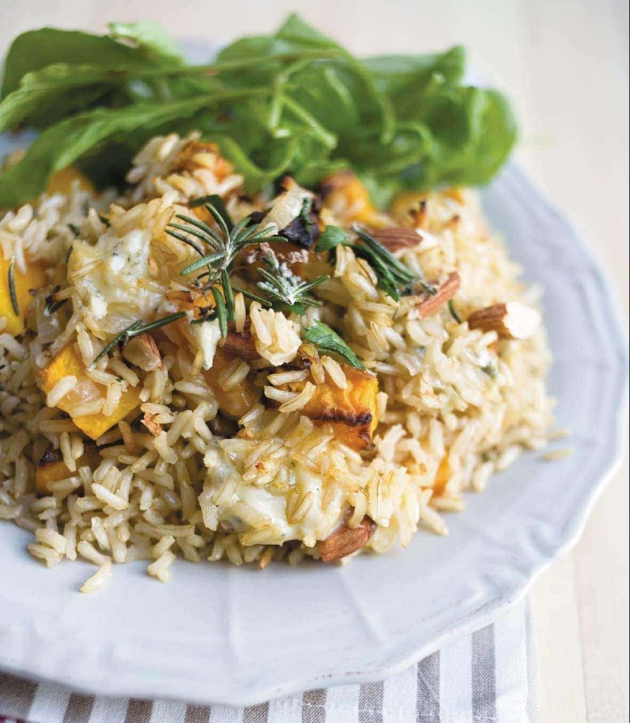 Pumpkin and blue cheese brown rice pilaf Pumpkin and blue cheese brown rice pilaf