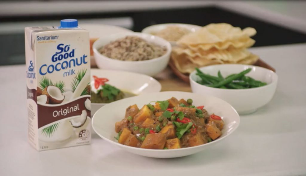 Pumpkin and pea curry