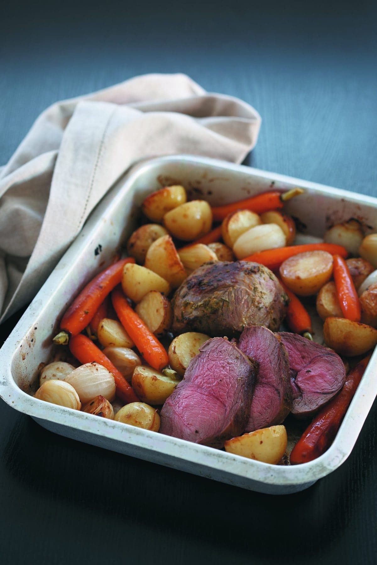 Quick lamb and vegetable roast
