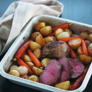 Quick lamb and vegetable roast