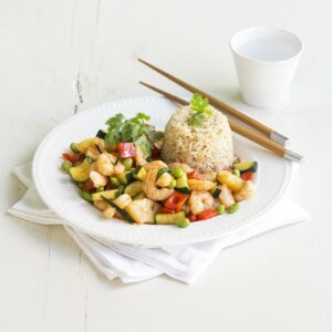 Quick pineapple prawn stir-fry