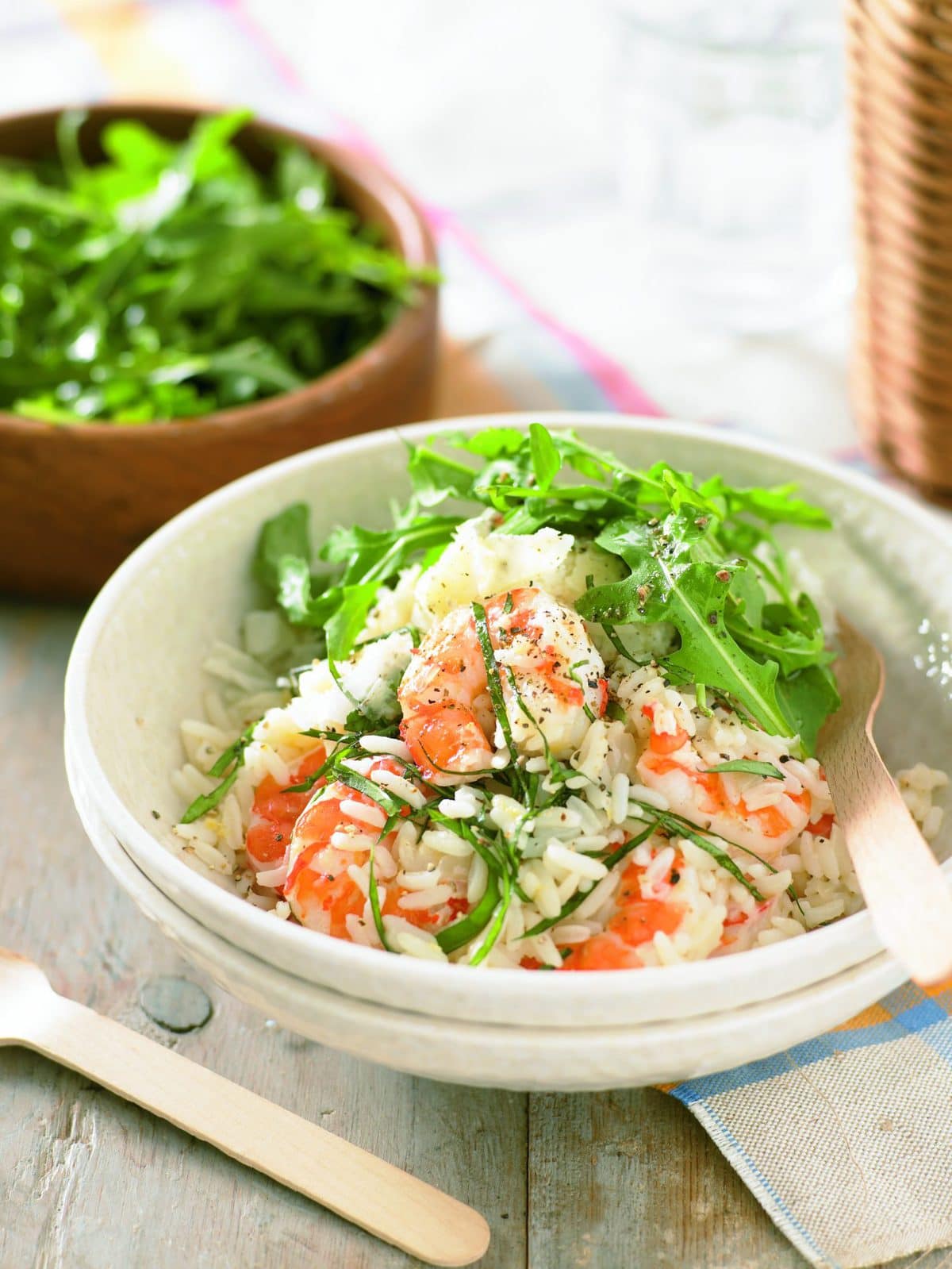 Quick prawn risotto