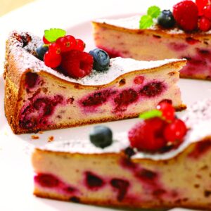 Raspberry and almond cake