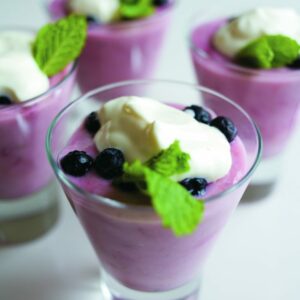 Rhubarb berry mousse