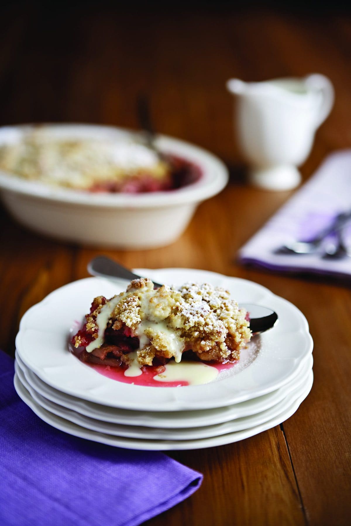 Rhubarb crumble