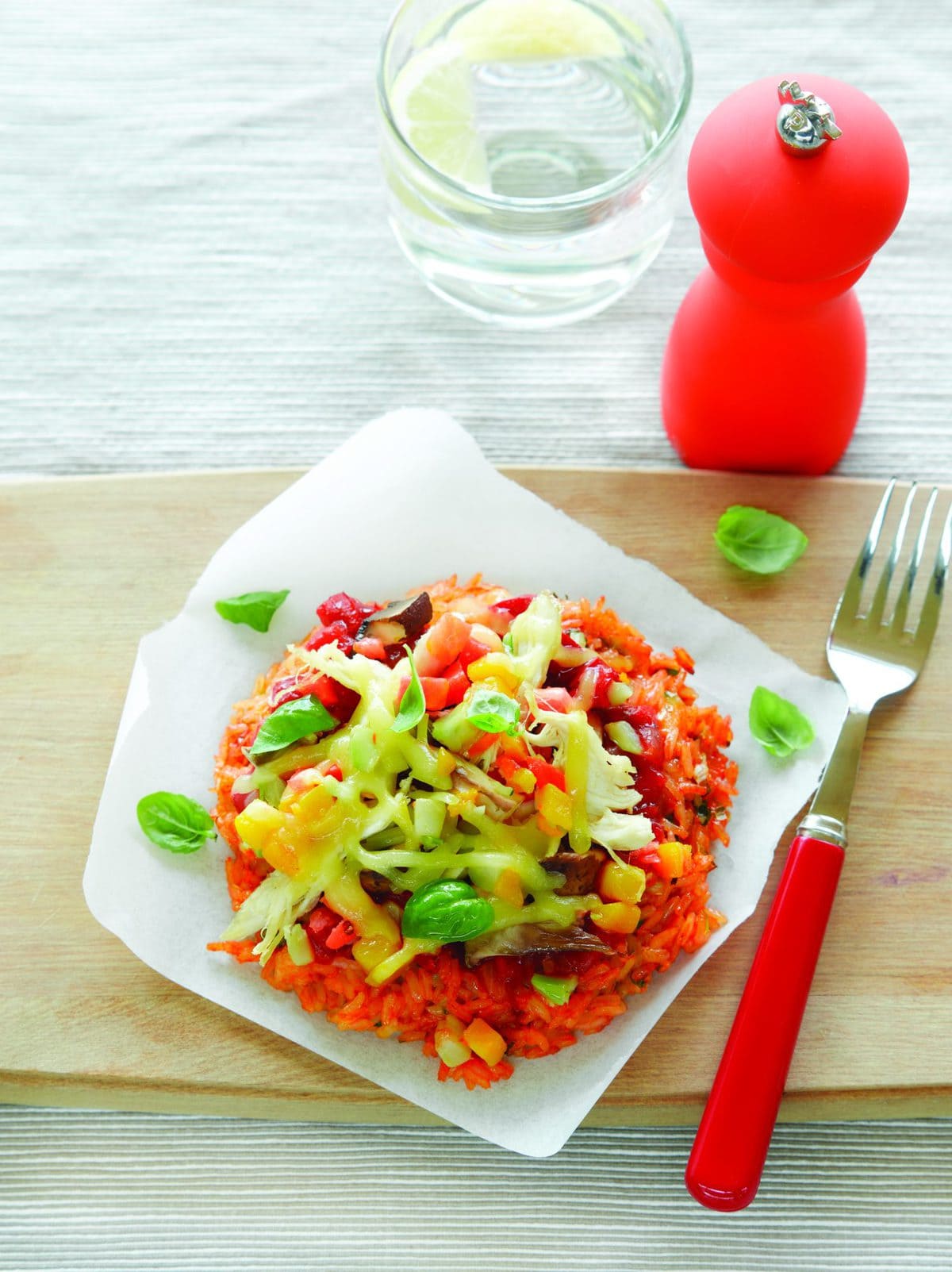 Rice-based salsa pizza