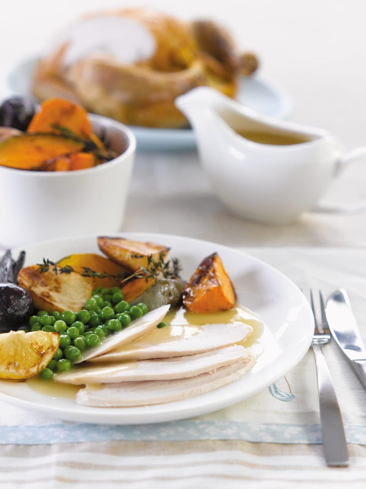 Roast chicken dinner made healthier