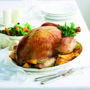 Roast turkey with traditional herb stuffing