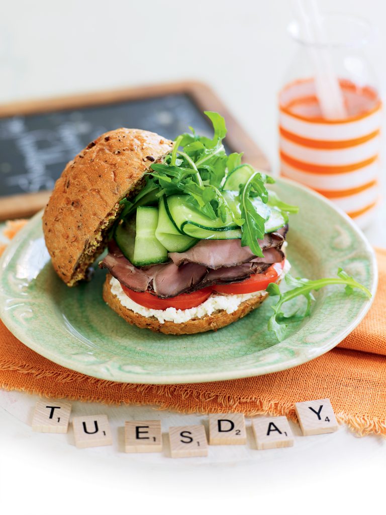 Roasted beef roll
