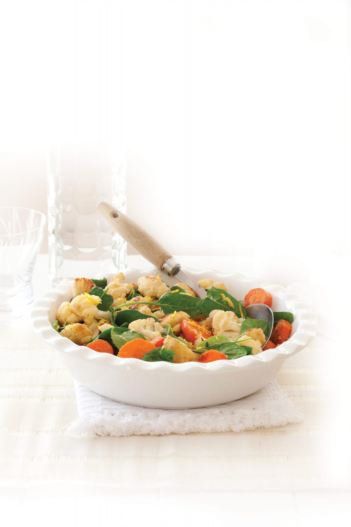 Roasted cauliflower and carrot salad
