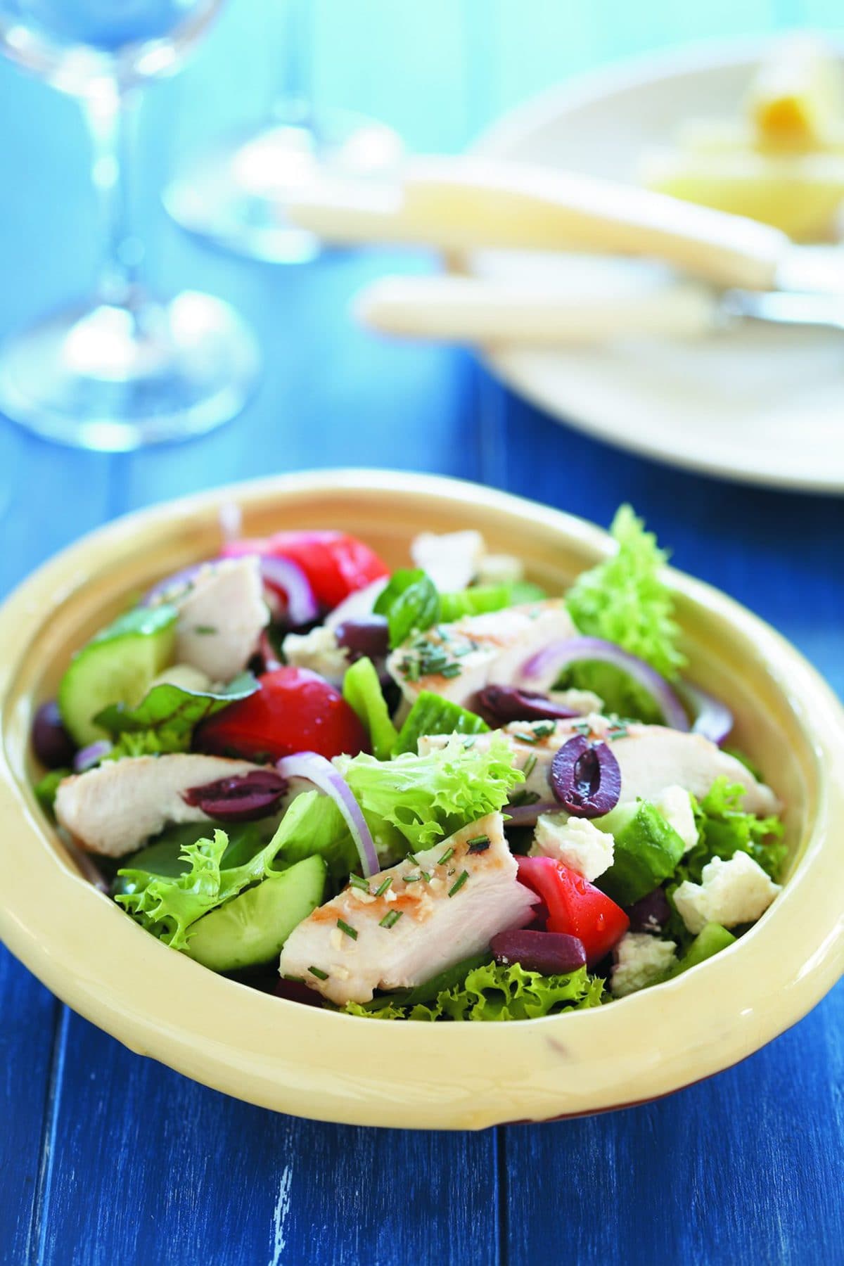 Rosemary chicken Greek salad