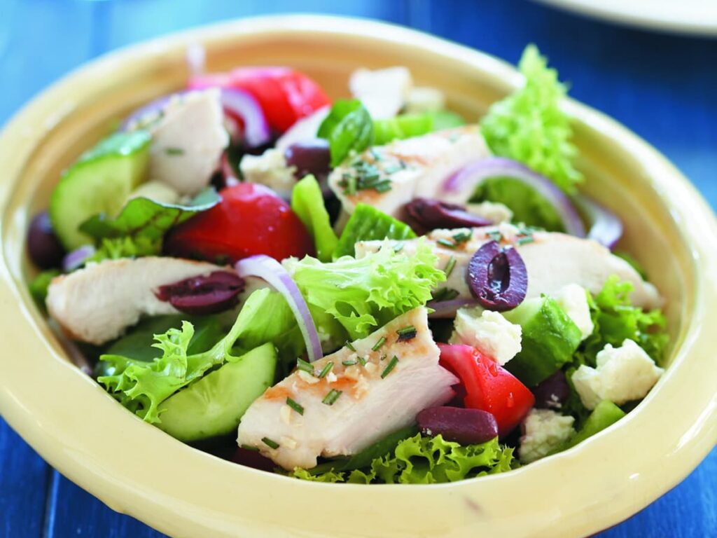 Rosemary chicken Greek salad Rosemary chicken Greek salad