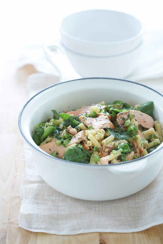 Salmon and dill macaroni