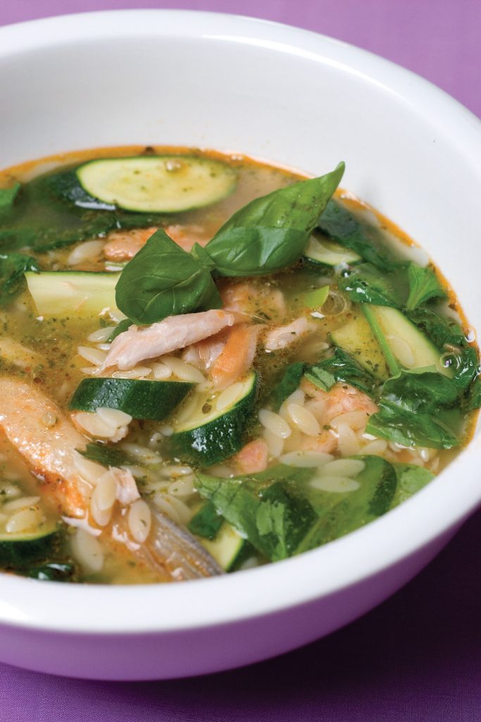 Salmon and spinach soup Salmon and spinach soup