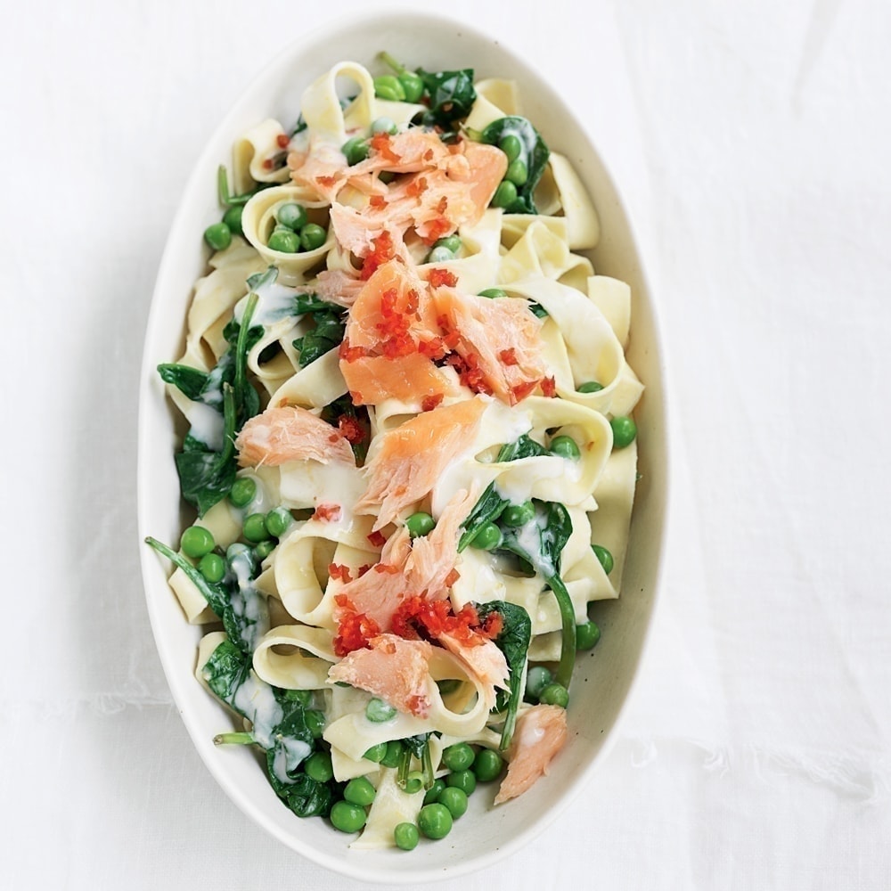 Salmon, chilli and lemon fettuccine Salmon, chilli and lemon fettuccine