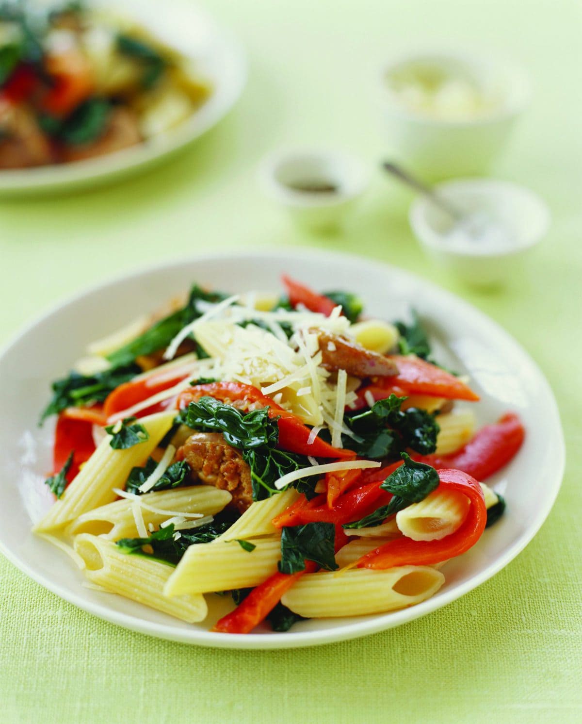 Sausage, tomato and capsicum pasta