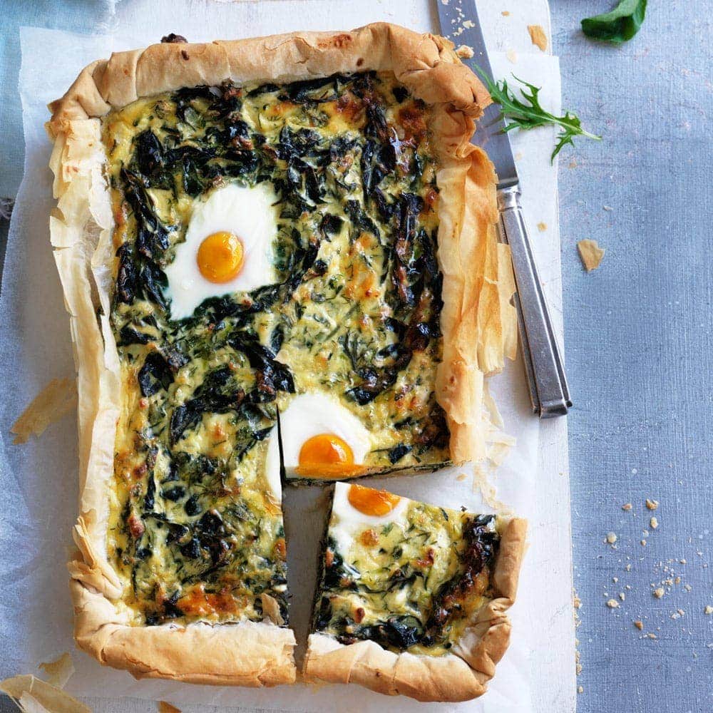 Silver beet, feta and mint tart Silver beet, feta and mint tart