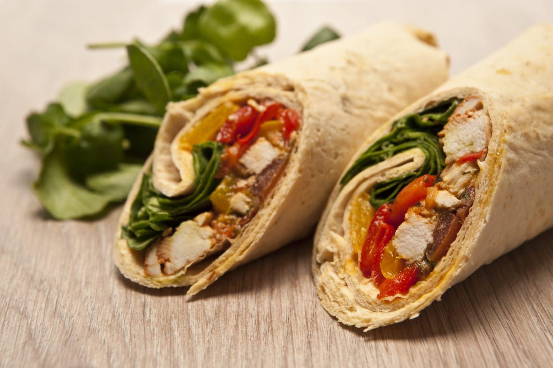 Smoked chicken wrap