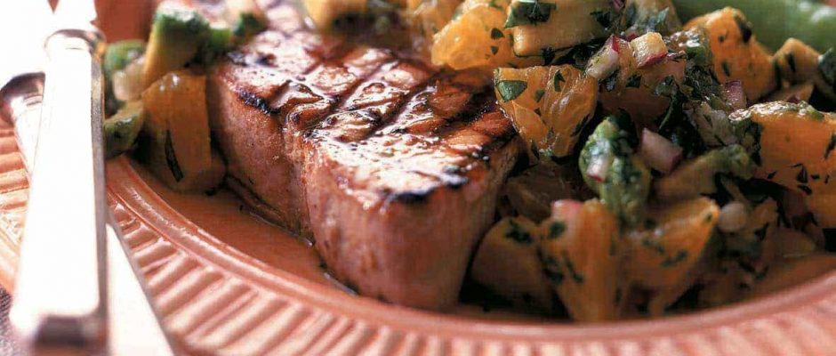Soy-glazed tuna