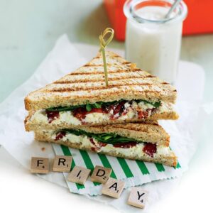 Spinach, ricotta and tomato toastie