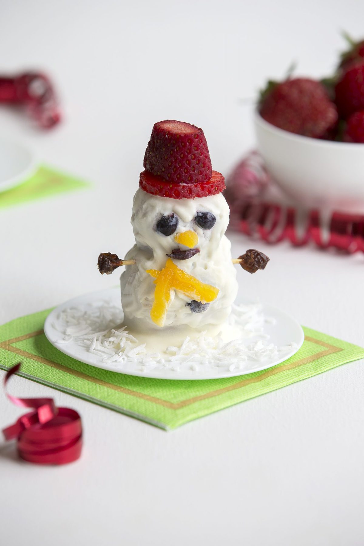 Strawberry snowman