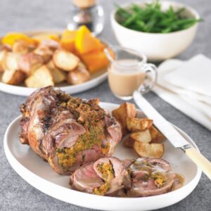 Stuffed shoulder of lamb