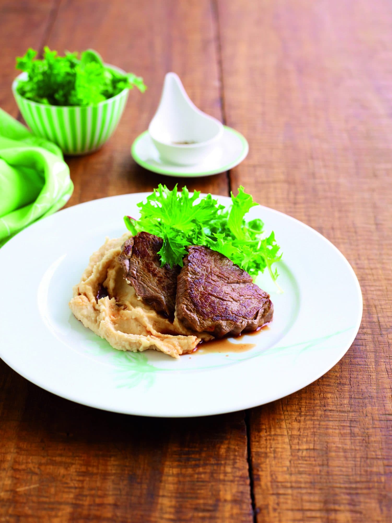 Super-fast steak and mash