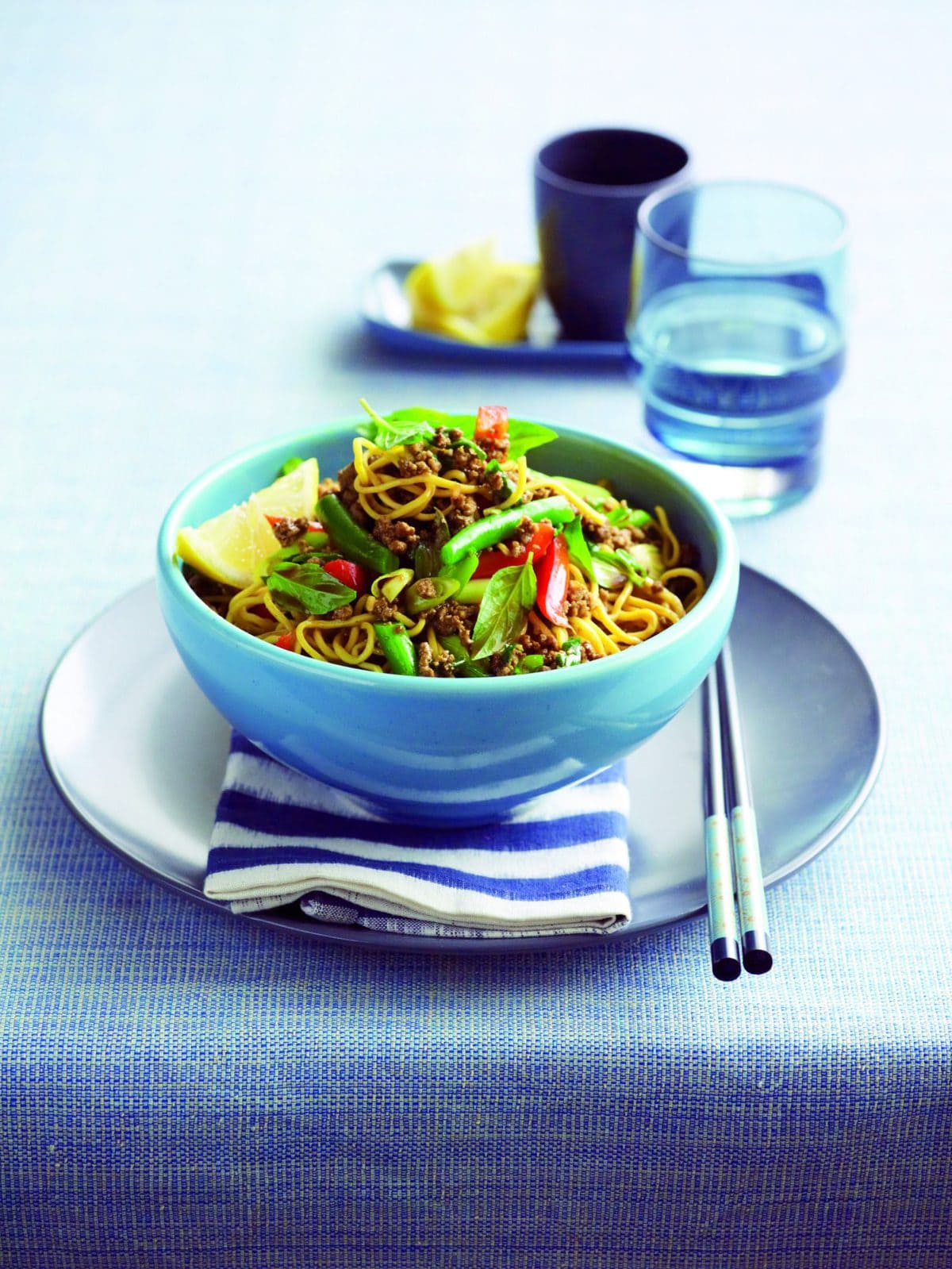 Sweet and sour pork with noodles