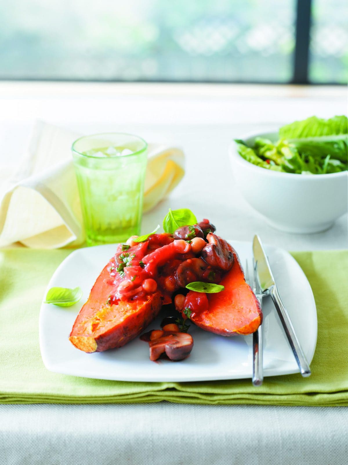 Sweet kumara with mushrooms