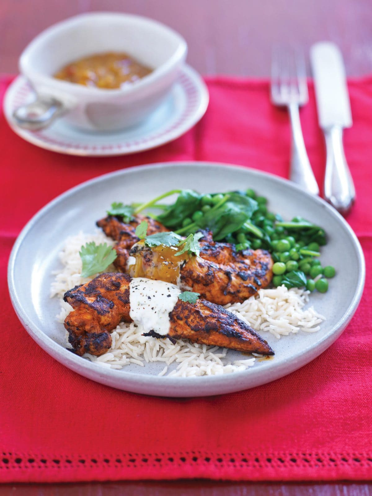 Tandoori chicken with lime raita