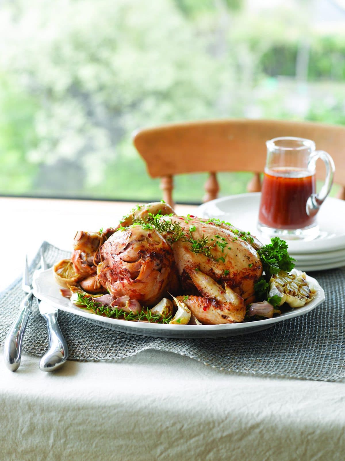 Tangy Tuscan roast chicken