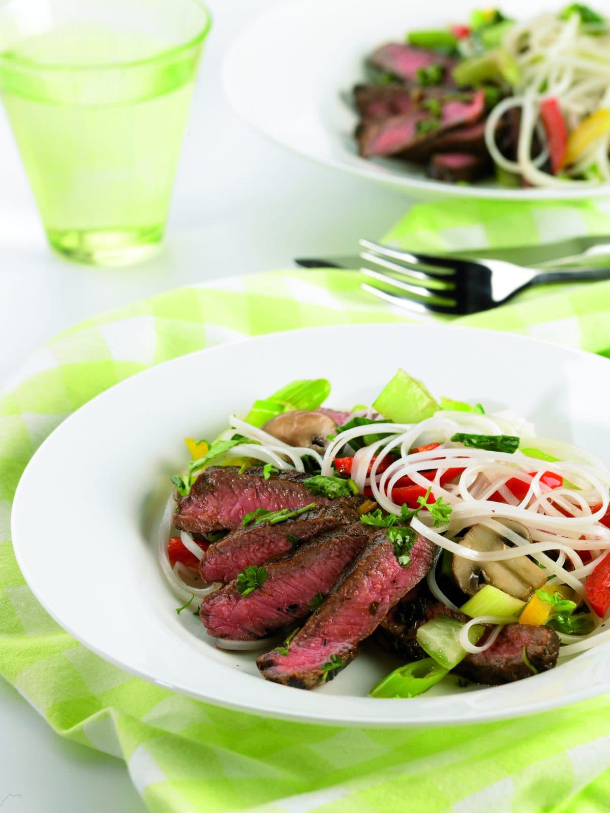 Tasty beef with noodles