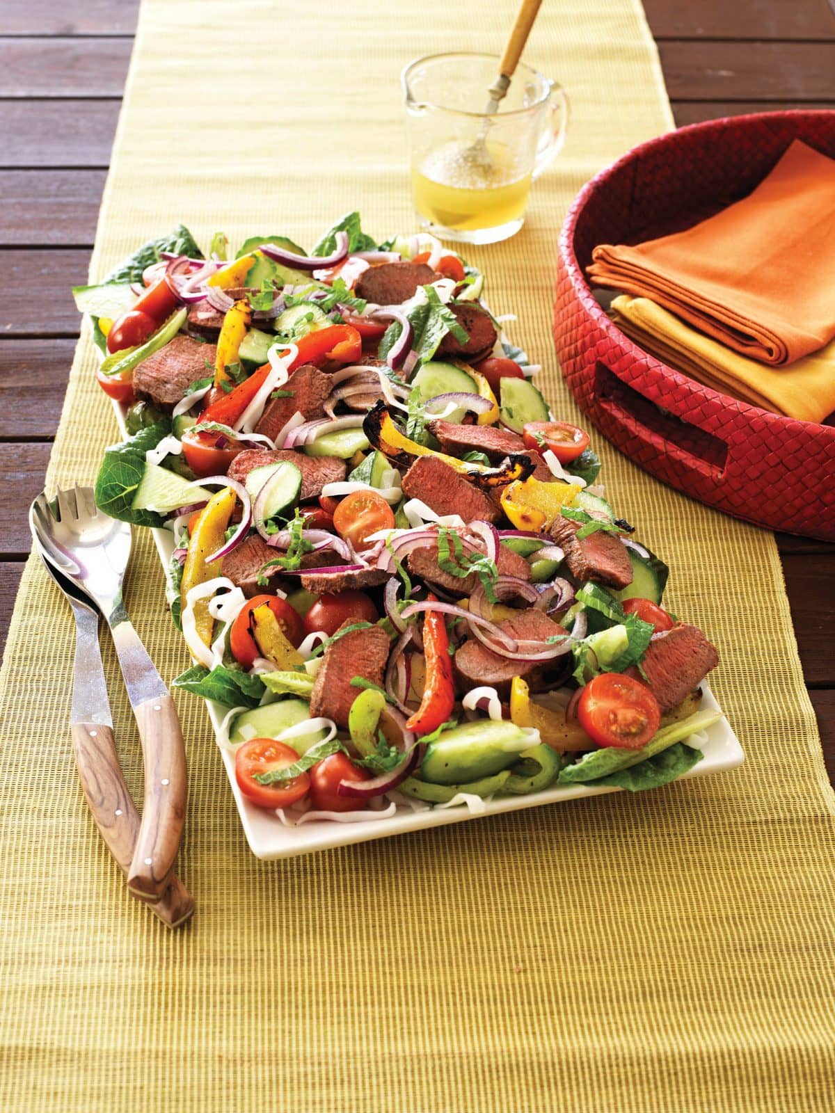 Thai lamb and rice noodle salad