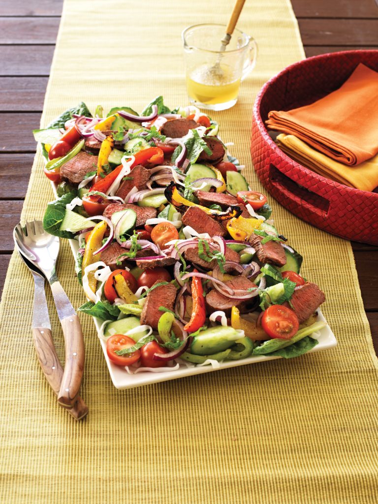 Thai lamb and rice noodle salad