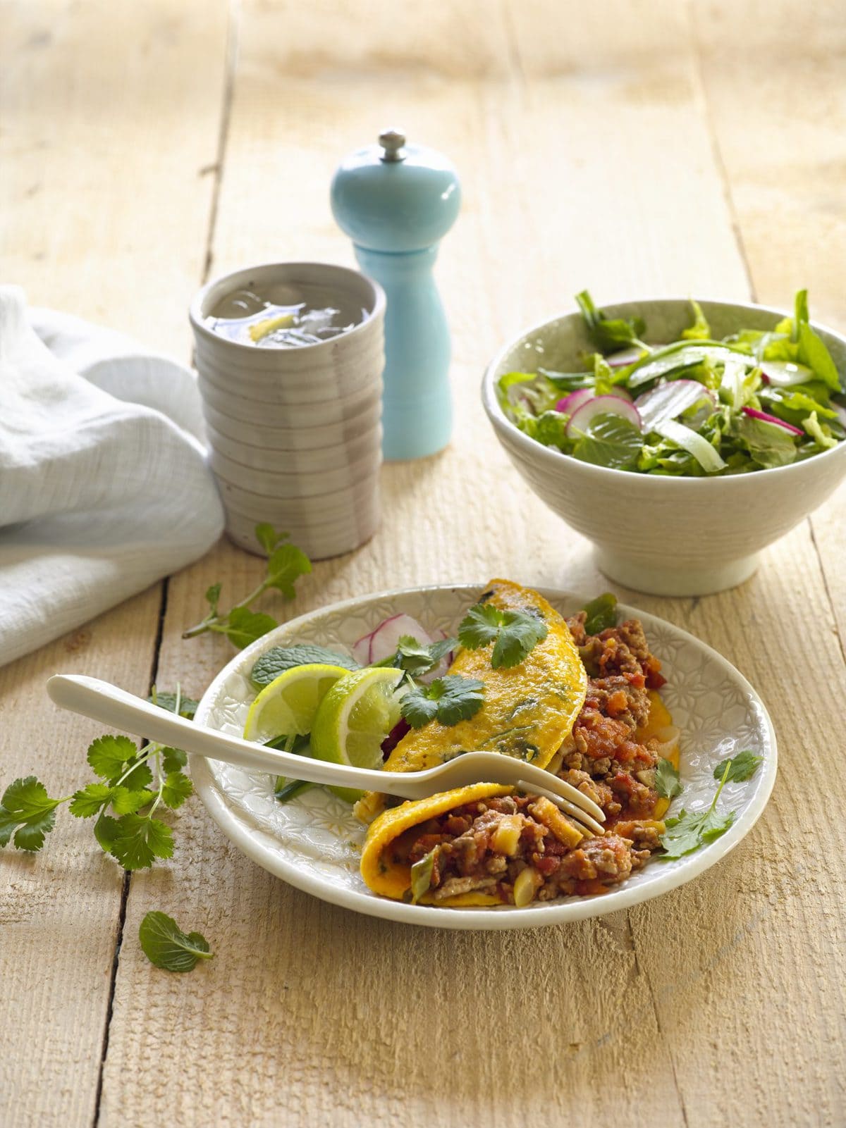 Thai-style pork-filled omelettes