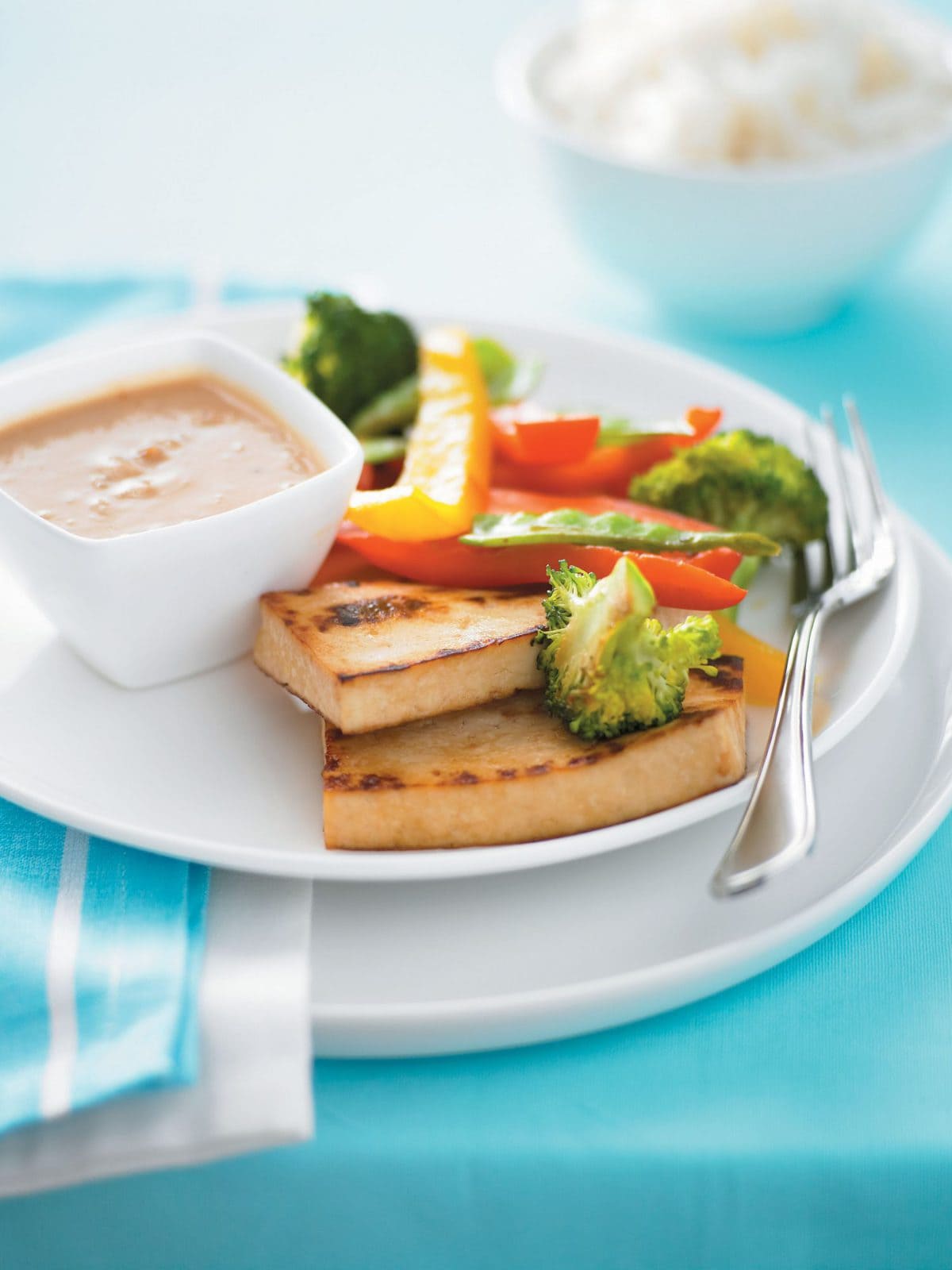 Tofu with satay sauce